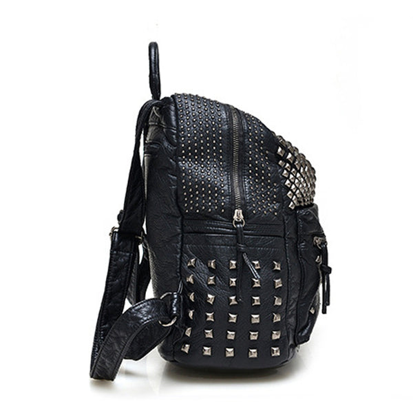 Vegan Leather Studded Backpack