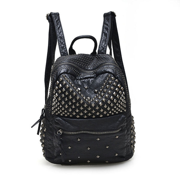 Vegan Leather Studded Backpack