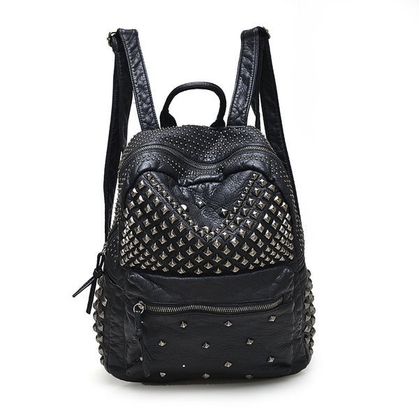 Vegan Leather Studded Backpack