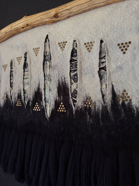 Wet Felted Collection- Black and Ivory