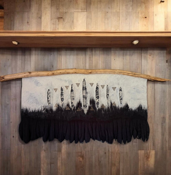 Wet Felted Collection- Black and Ivory