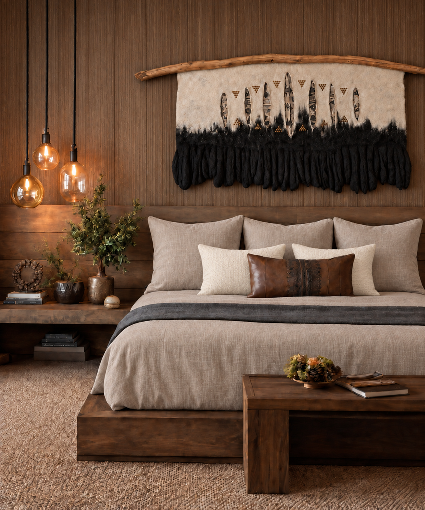 Wet Felted Collection- Black and Ivory